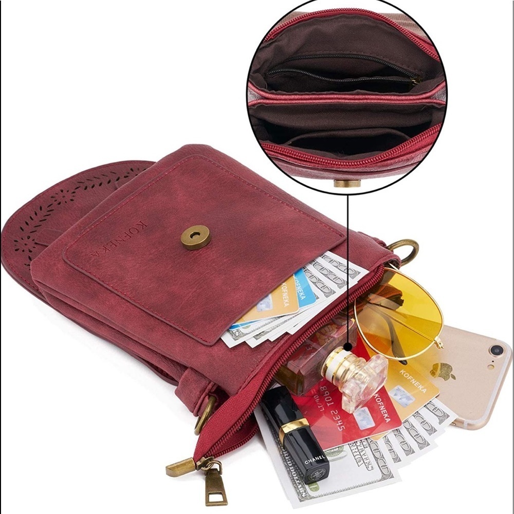 Kofneka Leather Wallet Clutch Multi-Funtion Purse - Picture 13 of 14